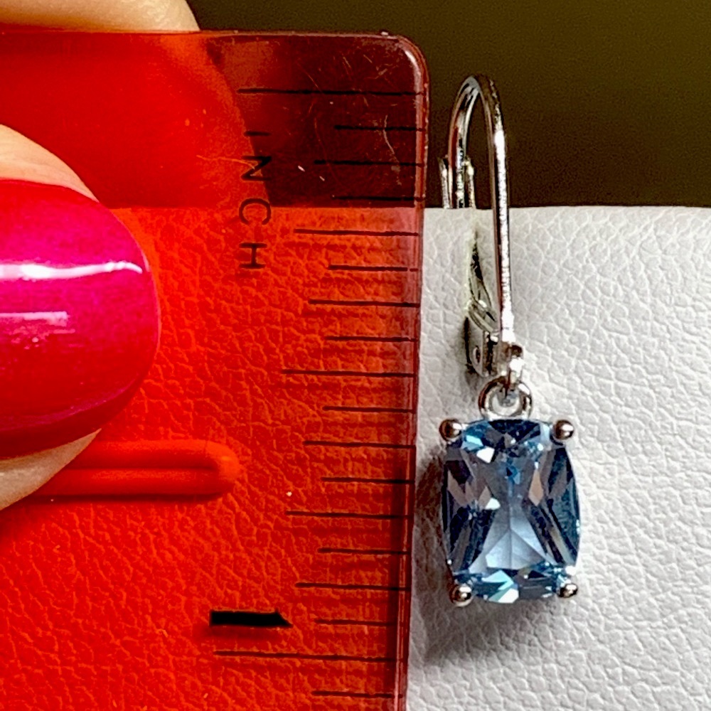 🌟 Sky Blue Topaz Earrings - Picture 3 of 5